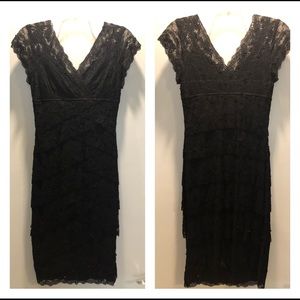 Lace Beaded Cocktail Dress